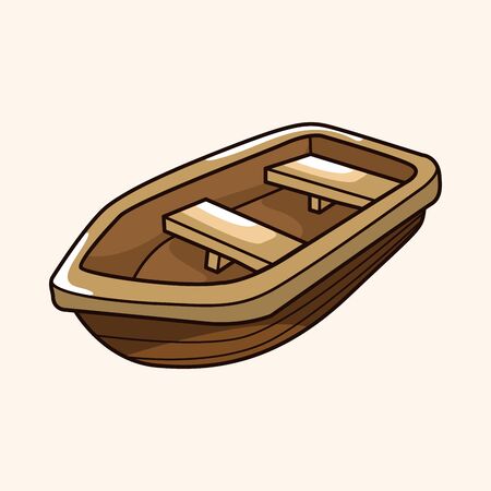 Transportation boat theme elementsのイラスト素材