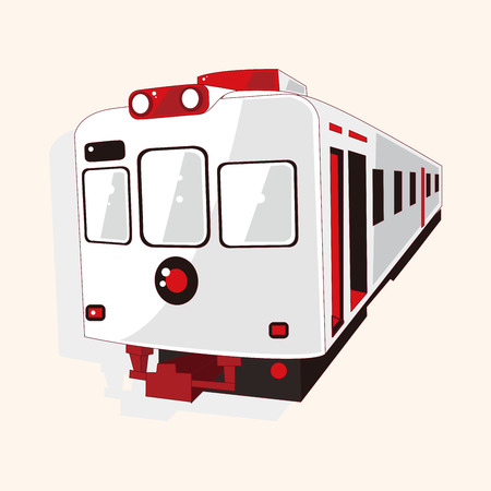 transportation train theme elementのイラスト素材