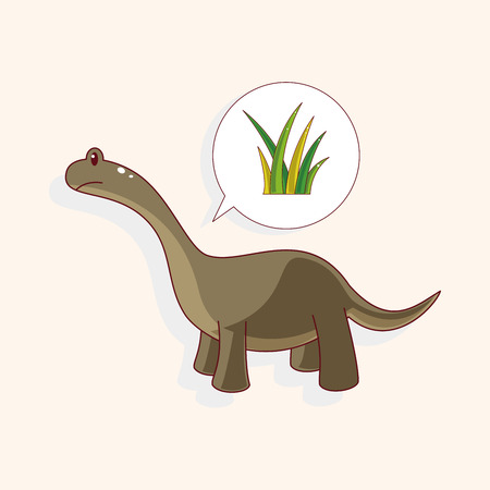 dinosaur theme elementのイラスト素材