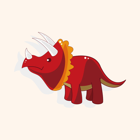dinosaur theme elementsのイラスト素材