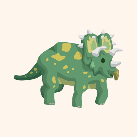 dinosaur theme elementのイラスト素材