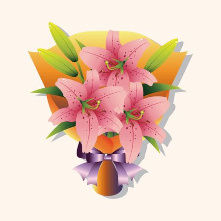 flower bouquet theme elements vectorのイラスト素材