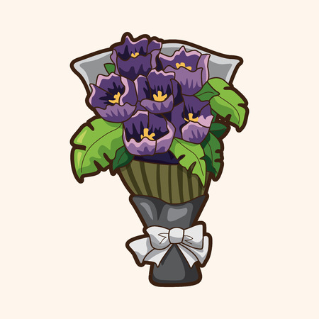 flower bouquet theme elements vectorのイラスト素材