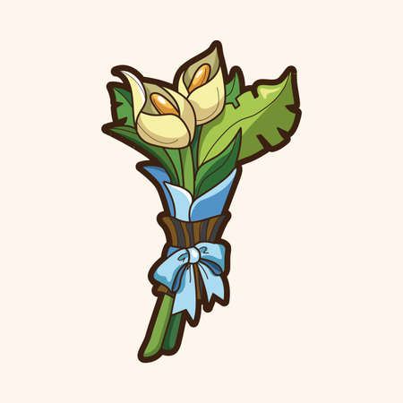 flower bouquet theme elements vectorのイラスト素材