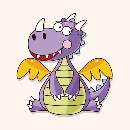 dragon theme elements vectorのイラスト素材