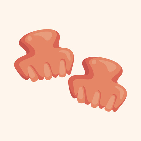 hair pins theme elementのイラスト素材