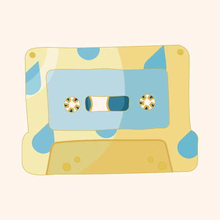 Audiotape theme elementsのイラスト素材