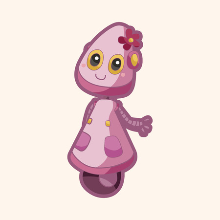 robot theme elementsのイラスト素材