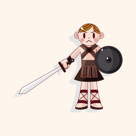 knight theme elementのイラスト素材