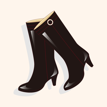 shoes boot style theme elementsのイラスト素材