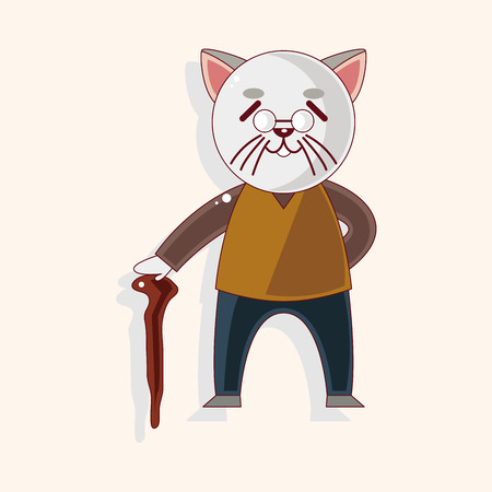 cat cartoon theme elementsのイラスト素材