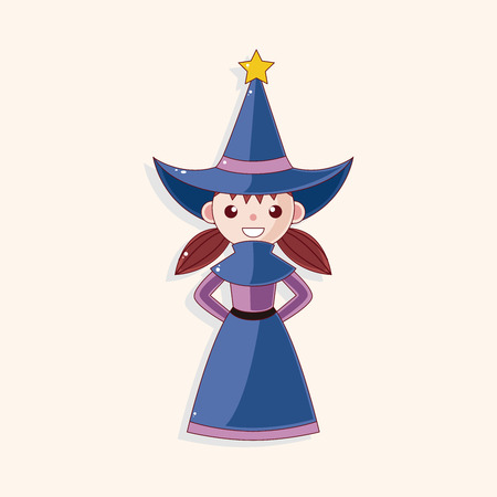 witch cartoon theme elementsのイラスト素材