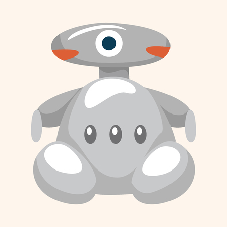robot theme elementsのイラスト素材