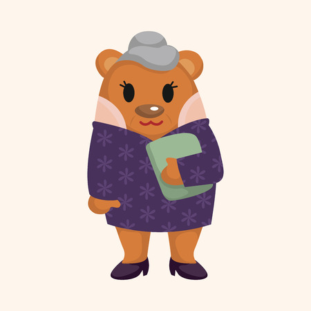 bear cartoon theme elementsのイラスト素材