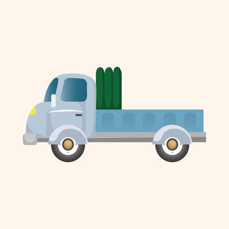 truck theme elementsのイラスト素材