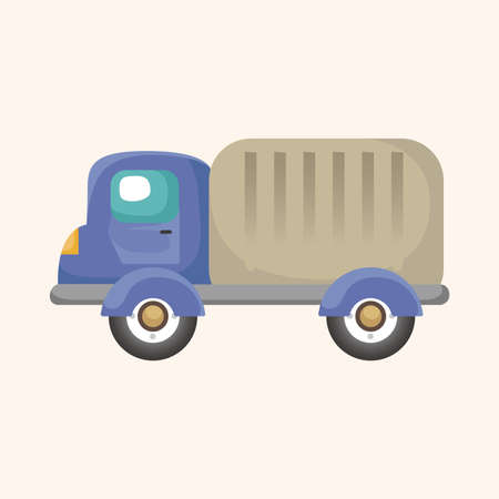 truck theme elementsのイラスト素材