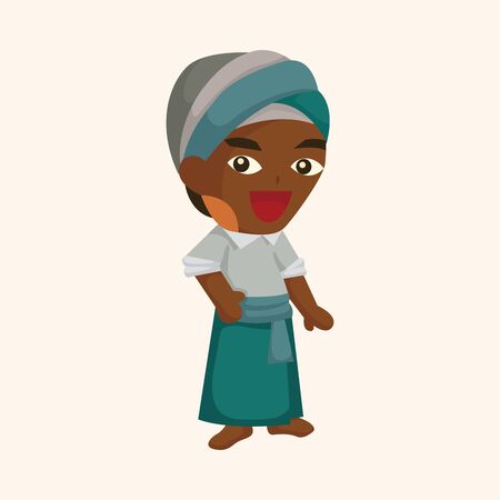 indian people theme elementsのイラスト素材