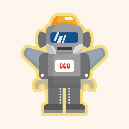 robot theme elementsのイラスト素材