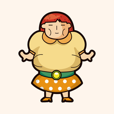 fatty theme elementsのイラスト素材