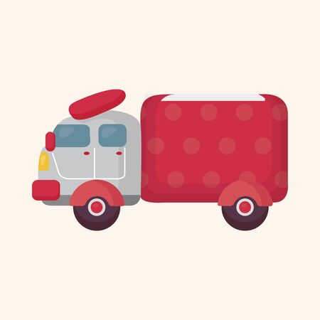 truck theme elementsのイラスト素材