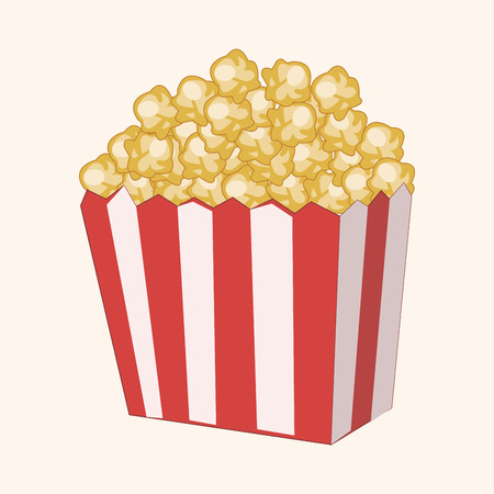 pop corn theme elementsのイラスト素材