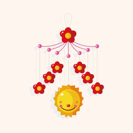 baby hanging theme elementsのイラスト素材