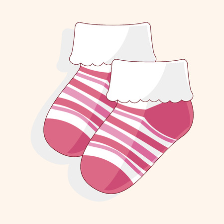 baby socks theme elementsのイラスト素材