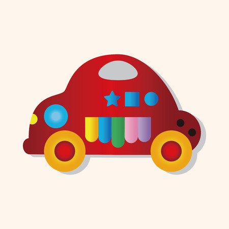 baby toy car theme elementsのイラスト素材