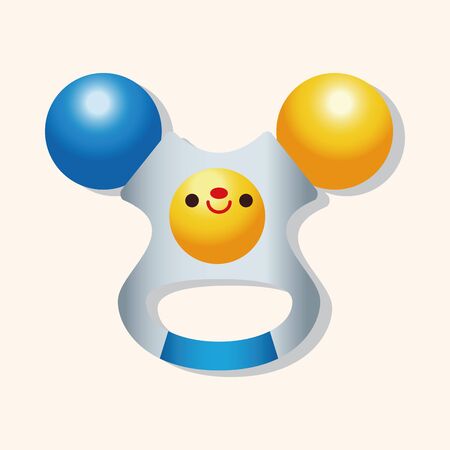 baby toy rattle theme elementsのイラスト素材