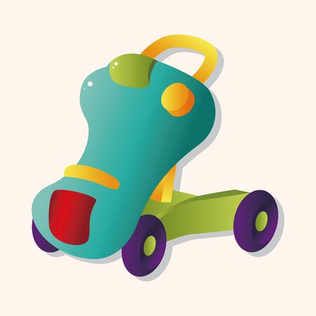 Baby walker theme elementsのイラスト素材