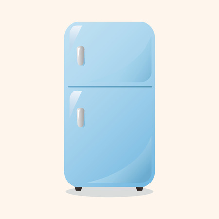 Home appliances theme refrigerator elementsのイラスト素材