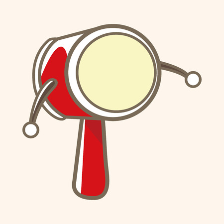 Baby rattle theme elementsのイラスト素材