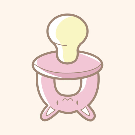 Baby pacifiers theme elementsのイラスト素材