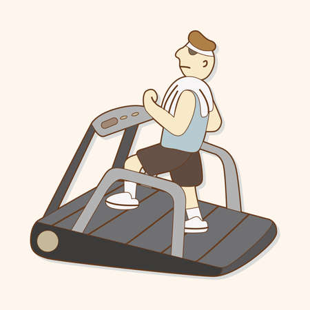 fitness trainer theme elementsのイラスト素材