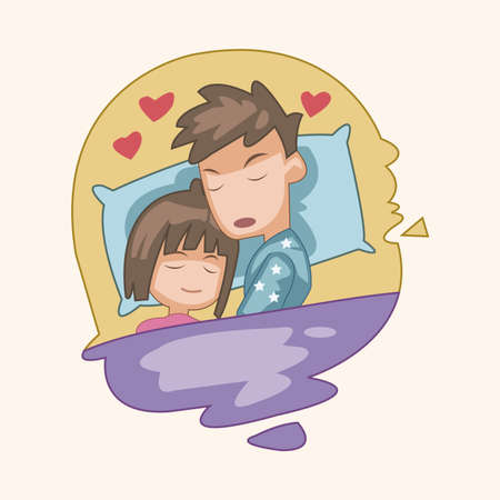 Valentine's day couple theme elementsのイラスト素材