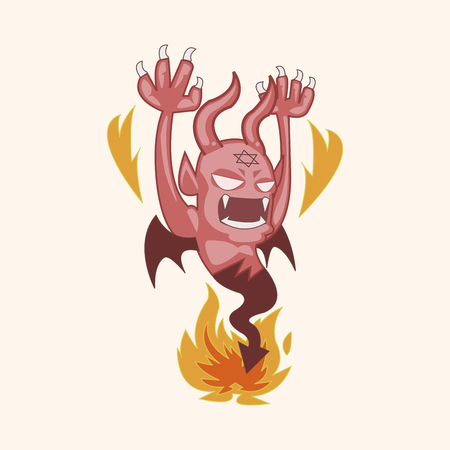bizarre monster theme elementsのイラスト素材