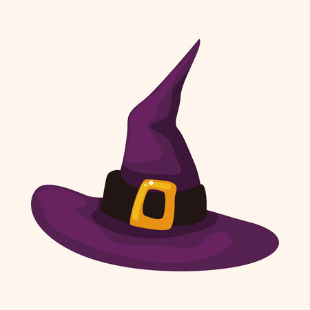 witch hat theme elementsのイラスト素材
