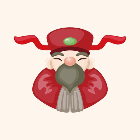 God of wealth theme elementsのイラスト素材