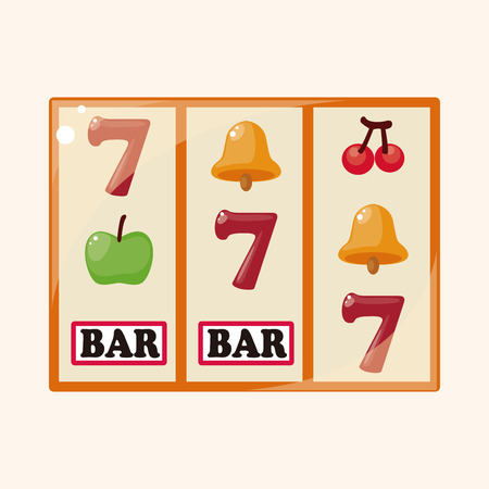 casino slot machine theme elementsのイラスト素材