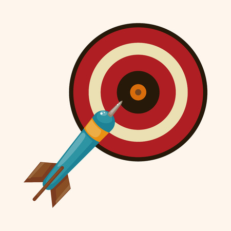casino darts theme elementsのイラスト素材