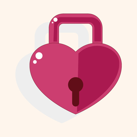 lover lock theme elementsのイラスト素材