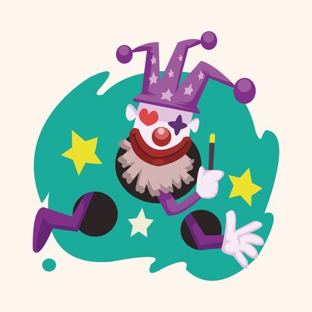 circus theme clown elementsのイラスト素材