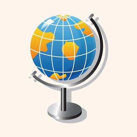 Globe theme elements vectorのイラスト素材