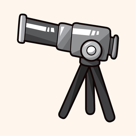 Telescope theme elementsのイラスト素材