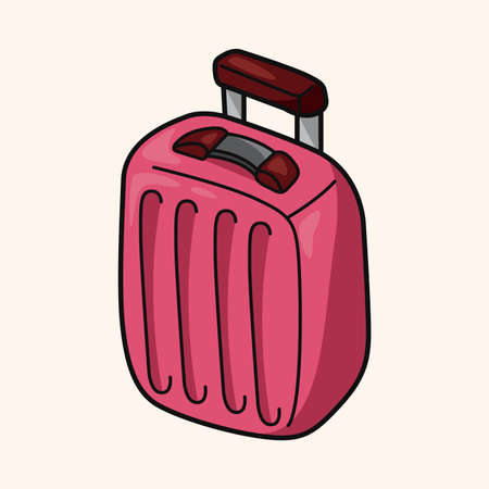 travel bag theme elementsのイラスト素材