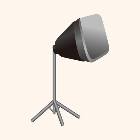 Photographic equipment lighting board theme elementsのイラスト素材