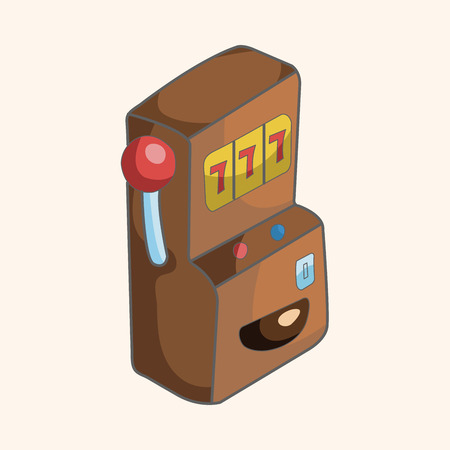 casino slot machine theme elementsのイラスト素材