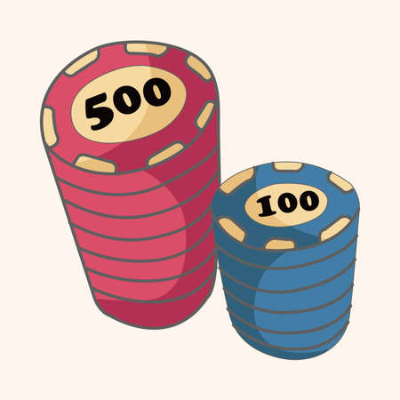 casino number ball theme elementsのイラスト素材