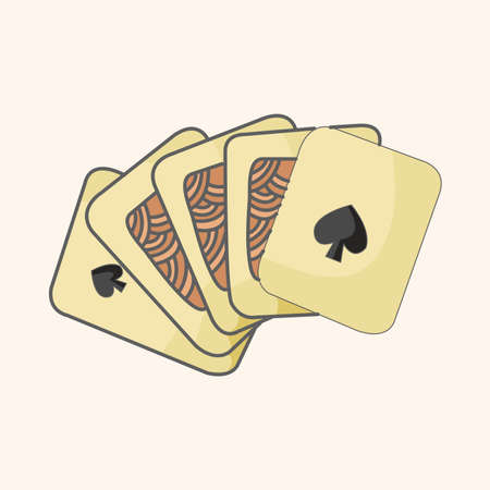 casino poker card theme elementsのイラスト素材