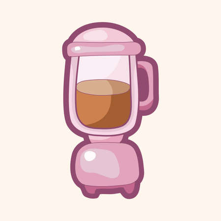 kitchenware juicer theme elementsのイラスト素材